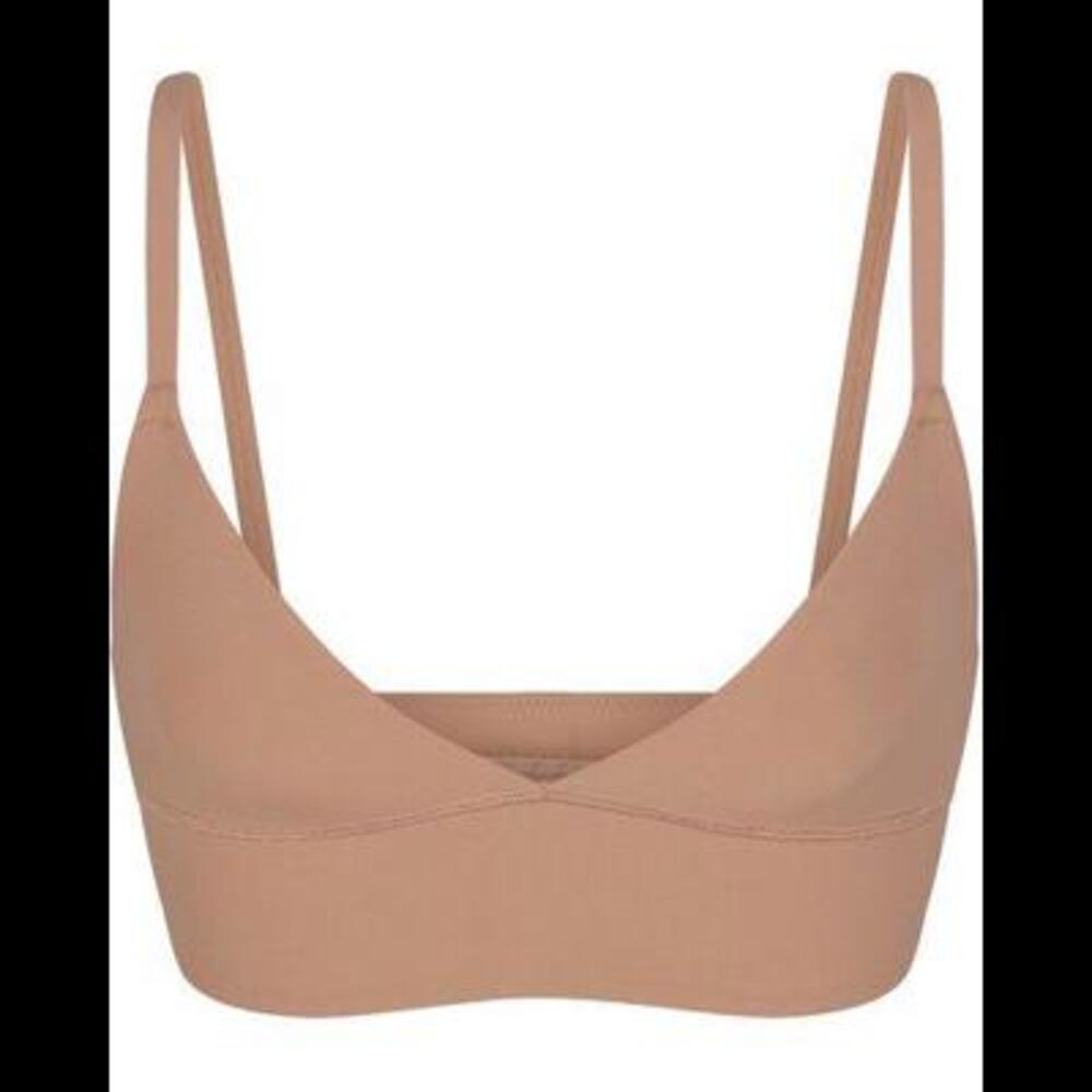 Skims Fits Everybody Triangle Longline Bralette in Sienna